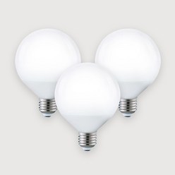 더엘이디 LED 숏타입 볼구 램프 E26 12W 3개 (주광색 주백색 전구색/KS인증)