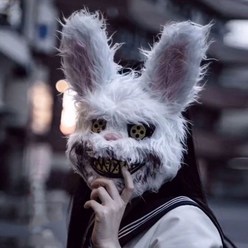 여우가면 일본 고양이 마스크 블러디 토끼 인터넷 연예인 킬러 여우 고양이 공포 할로윈 쓸데없는 선물 쓸모없는, 하얀