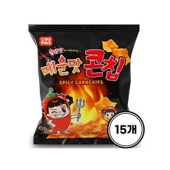 코스모스제과 매운맛 콘칩, 34g, 15개