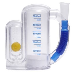 5000 Ml 호흡 트레이너 호흡 운동기 생명 용량 장치 인센티브 폐활량계 단일 볼 재활 트레이너, 없음, 다양한 색상