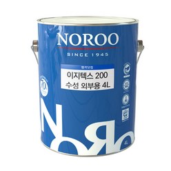 노루페인트 수성 외부용 페인트 이지텍스 200 수성페인트 4L, 화이트4리터, 4000ml, 1개