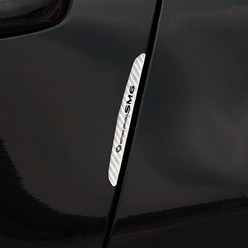 스타 SM6 전용 문콕 긁힘방지 로고 포인트 카본 도어가드 도어라인 보호 커버 몰딩, 실버카본(4P), 4개
