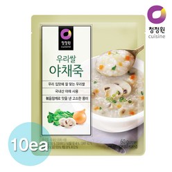 청정원우리쌀야채죽60gx10봉, 10개, 60g