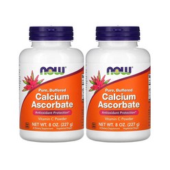 나우푸드 칼슘 아스코르베이트 비타민 C 파우더 8 oz (227 g) [2통] Pure Buffered Calcium Ascorbate Vitamin C Powder, 2개