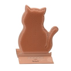 딩동펫 고양이 틈새고정 셀프 그루밍 브러쉬 21 x 29 cm, 핑크, 1개