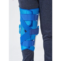 무릎보조기 MCL 측부인대 내측인대 수술 고정 보호 무릎 보호대, 우측, 파랑, M 사이즈(40~45cm), 1개