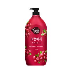 샤워메이트 클린코튼+크랜베리 대용량 1200g 바디워시, 1세트