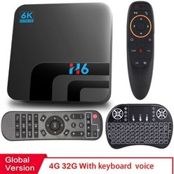 Android TV Box 10 4GB 64GB 32GB 6K 3D Video H.265 Media Player 2.4G 5GHz Wifi Bluetooth Set top box, 08 32G keyAirmouse_03 영국 플러그