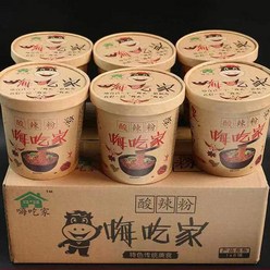 하이츠쟈 중국식품 쏸라펀 컵라면 마라샹궈 마라탕면 새콤매콤한 쏸라펀스 150g, 6개