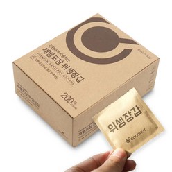 코코넛 개별포장 일회용 위생 비닐장갑 100팩(200매) 1박스 1팩2매, 100팩(박스)