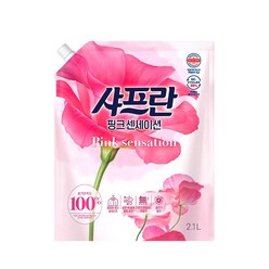 샤프란 핑크센세이션 섬유유연제 로즈향 리필, 1개, 2.1L