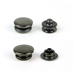 Jstrading (10쌍) 흑니켈 민자 스냅단추 10-20mm, 10개, 스프링스냅 20mm