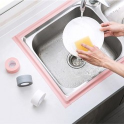 곰팡이 방지 방수 방염 테이프 폭 3.8cm 3가지 컬러 화장실 습기 변기 다용도, 화이트