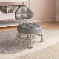 Onenine 가정용 낮은 의자 이동 등받이 작은 의자 바닥 닦는 의자 CP-841DM, 짙은회색, 1개