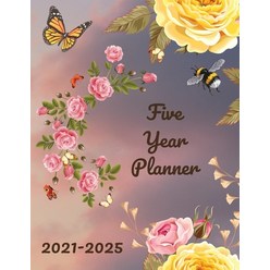 Five Year Planner 2021-2025: Plan and Organize your Time 60 Months Calendar Paperback, Allana Kaaya, English, 9783118803855