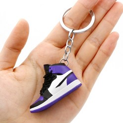 농구공키링 패션 3D 농구 신발 키 체인 재미있는 운동화 열쇠 고리 남자 손가락 스케이트 보드 미니 모델 자동차 펜던트, 한개옵션1, [25] 26