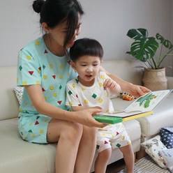 짱구 잠옷 순면 반팔 유아 아동 어린이 가족잠옷 파자마세트 홈웨어
