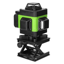 [쿨마켓] GG-136 (배터리 2개 포함) 4D 16라인 녹색 그린 레이저 레벨기 수평기, 1세트