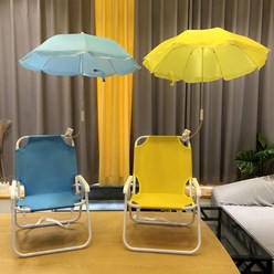 유아 어린이 휴대용 캠핑 바다 파라솔 의자세트, 1-6세용 (미니언즈 캐릭터 의자)