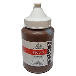 아크릴물감 STUDIO 250ml 687 Burnt Umber/ 밤색 낱색 미술 벽화 공예작업 그리기 디자인 인테리어재료