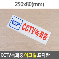 CCTV녹화중 CCTV스티커 표지판 250X80MM, 기본, 1개