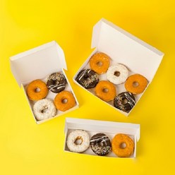 [방산소년단] 도넛상자 2구3구4구6구 눕혀서 포장 50개 / 상자만 판매, 6구(30 x 20 x 5)