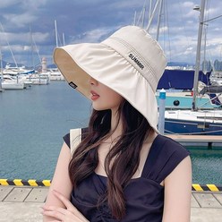 UV 아웃도어 챙 얼굴 드러나는 작은 어부 모자 여성 봄여름 와일드 UV 나들이 모자