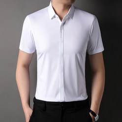 남성 반팔 와이셔츠 정장셔츠 슬림핏 흡습 속건성/비즈니스 캐주얼