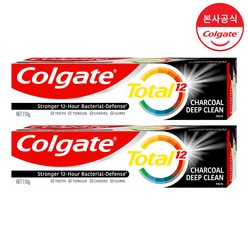 콜게이트 토탈 차콜 딥 클린 치약, 110g, 10개