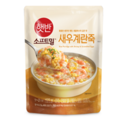 햇반소프트밀 새우계란죽 420g, 3개