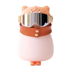 해브위 충전식 손난로 보조배터리 겸용 양면발열 휴대용 귀여운 스키인형 6000mAh, 브라운+핑크