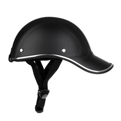 STK 야구모자 디자인 오토바이 자전거 헬멧 안티 자외선 안전모자 전동킥보드헬멧 다색, 검은
