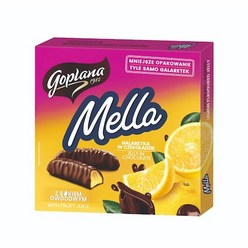 고플라나 멜라 goplana Mella 레몬 젤리 초콜릿 Chocolate Glazed Lemon Jelly 190g, 5개