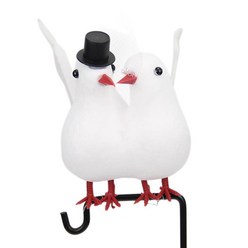 가정 안뜰 꽃꽂이를 위한 가장 거품 비둘기 모형 조각품, 하얀색