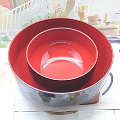 일본 투톤 칠기 밥공기 라면기/격자무늬칠기그릇/칠기냉면그릇/일본라면기(GD0742), 라면기