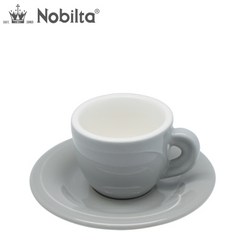 노빌타 라인 에스프레소 커피잔 Set 그레이 90ml/데미타세, 1개