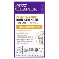 뉴챕터 플랜트 칼슘 본 힘 관리 채식주의자용 작은 알약 120개 New Chapter Plant Calcium Bone Strength Take Care 120 Vegetarian, 120 Count 강철체력