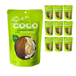 쉘위코코 두번구운 코코넛칩 오리지날 40g 10개, 단품