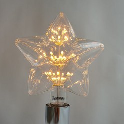 LED 별 전구 빈티지 디자인 에디슨 램프, 1개