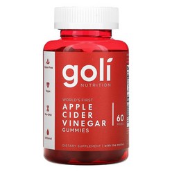 GOLI NUTRITION 애플사이다비니거 유기산 500mg 60구미, 60개, 1개