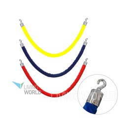 리빙월드 차단봉 체인줄2M (은색고리) /벨벳체인 안전선 차단줄 통제봉 통제선, 파랑, 1개
