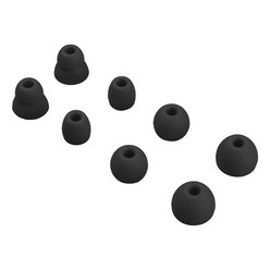 비츠용 소프트 실리콘 이어팁 미끄럼 방지 플렉스 비츠 X 파워비츠 프로 이어폰 이어플러그 커버 4 쌍, 6.Black, 검은색