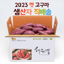 2023년도 "햇" 해들녘 무농약 세척 고창황토고구마 3/5/10 kg x (특상/중/한입) 사이즈, 해들녘고구마 10kg (한입 사이즈), 1개