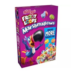 [미국 직배송]켈로그 프룻룹스 마시멜로 시리얼 Kellogg's Froot Loops Breakfast Cereal with Marshmallows, 1개, 297g
