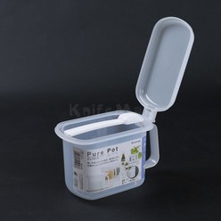 일본 투명 양념통(스푼포함) 720ml /설탕용기/소금통, 단품, 1개