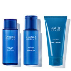 [LANEIGE]옴므 액티브워터 폼 클렌저 3종SET_(토너+모이스처라이저+폼클렌저), 1개