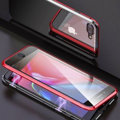 UNIQBLE 갤럭시노트9 케이스 강화유리 양면 투명 메탈 풀커버 마그네틱케이스 휴대폰