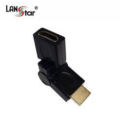 랜스타 HDMI 변환 젠더 모음 16종 (HDMI 미니HDMI 마이크로 꺽임), LS-HDMIG-AMF180 (180도 회전 젠더)