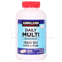 커클랜드 데일리 멀티비타민 무기질 1515mg X 500정, 500mg, 1개