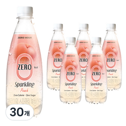 제로아워 0kcal 스파클링 복숭아맛 탄산음료, 350ml, 30개
